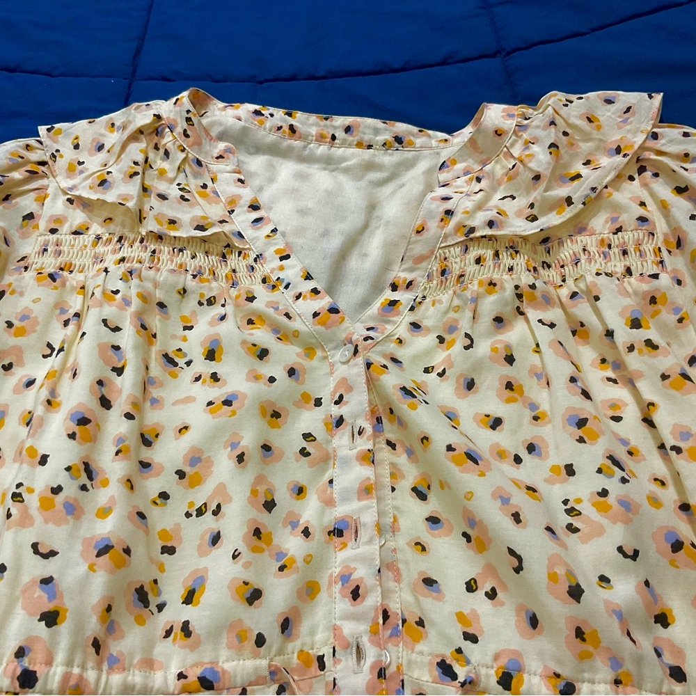 ba&sh Floral Midi Dress in Cream and Black - Picture 11 of 14
